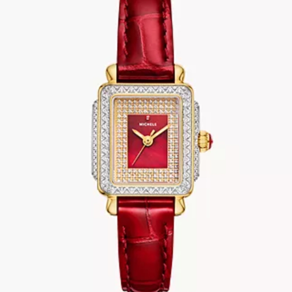 Special Edition Deco Madison Mini Two-Tone 18K Gold-Plated Diamond Pavé Dial